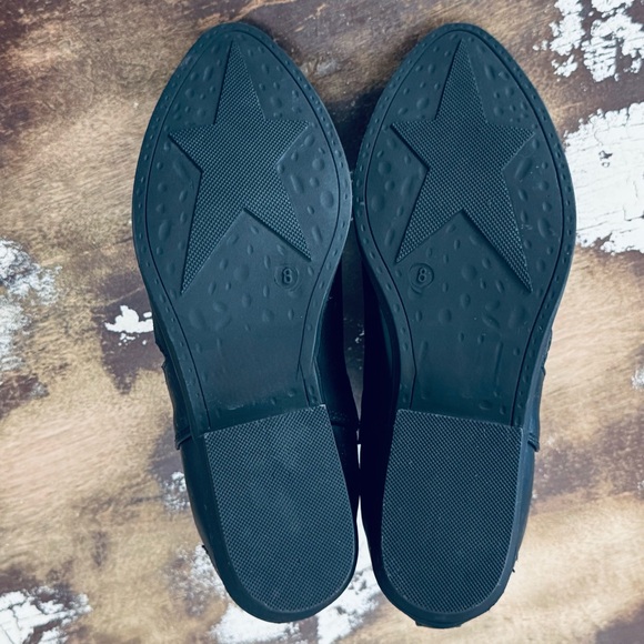 Seven7 Size 8 Austin Black Western Style Ankle Boots-Pointed Toe-Silver Star - Picture 6 of 8